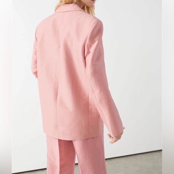 & Other Stories Pink Linen Blend Suit - Picture 4 of 13